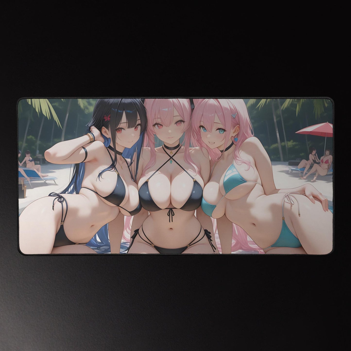 Ecchi Anime Girl, NSFW, Schreibtischunterlage, XXL Mousepad 80 cm x 39,5 cm (16* x 32*)