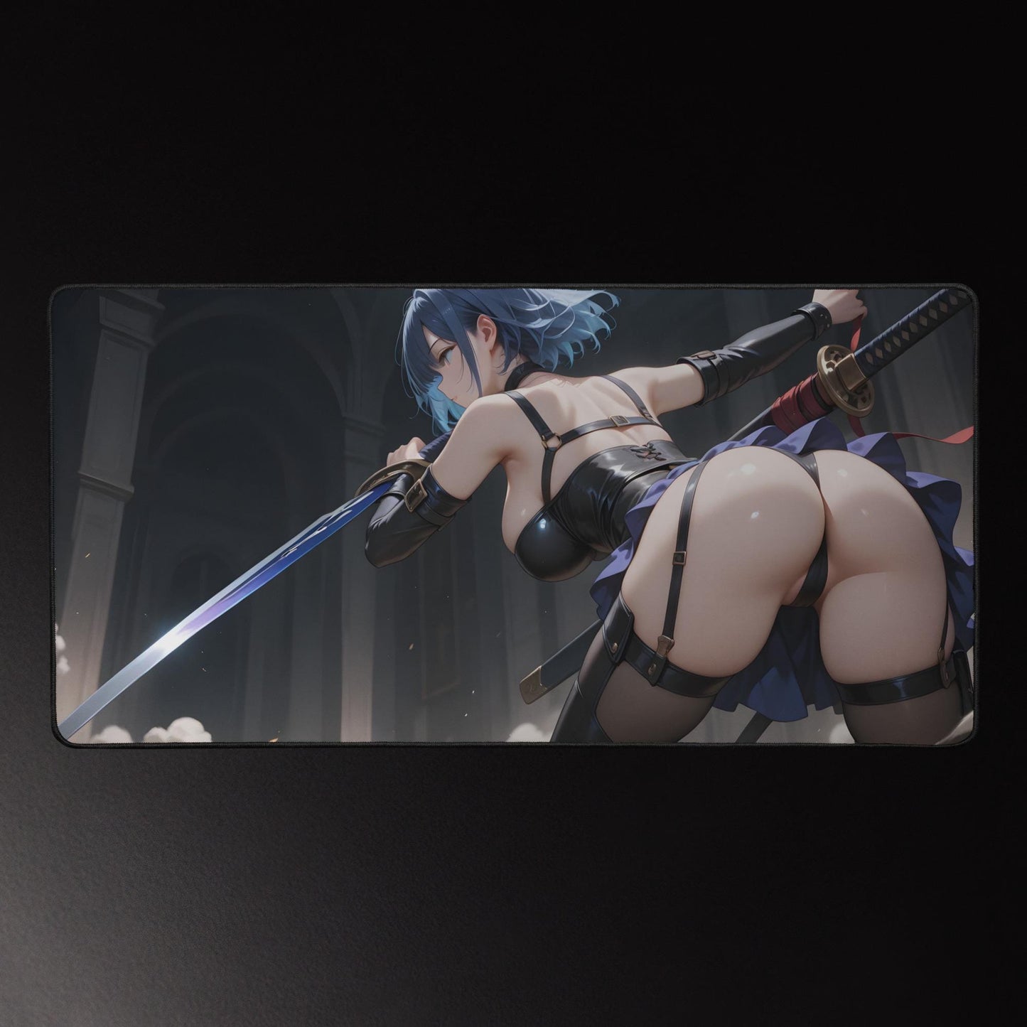 Ecchi Anime Girl, NSFW, Schreibtischunterlage, XXL Mousepad 80 cm x 39,5 cm (16* x 32*)
