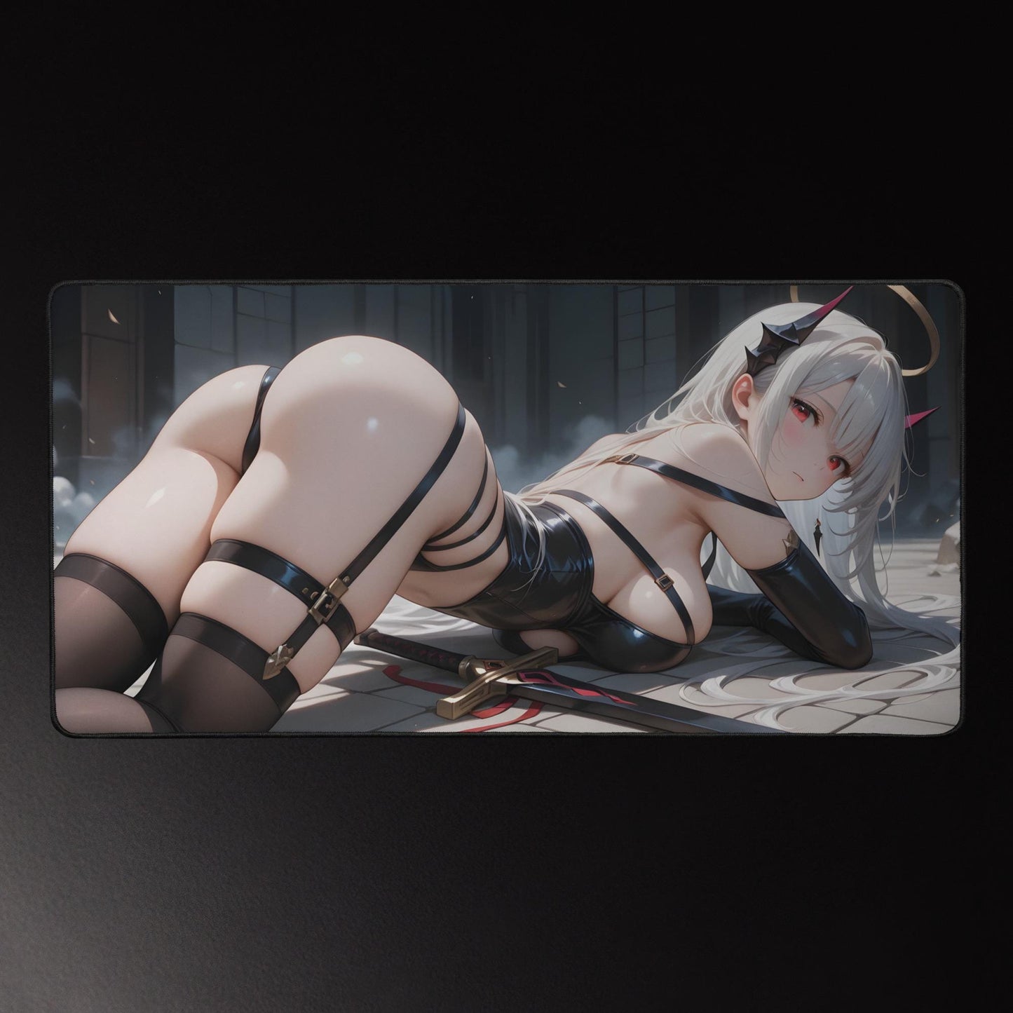 Ecchi Anime Girl, NSFW, Schreibtischunterlage, XXL Mousepad 80 cm x 39,5 cm (16* x 32*)
