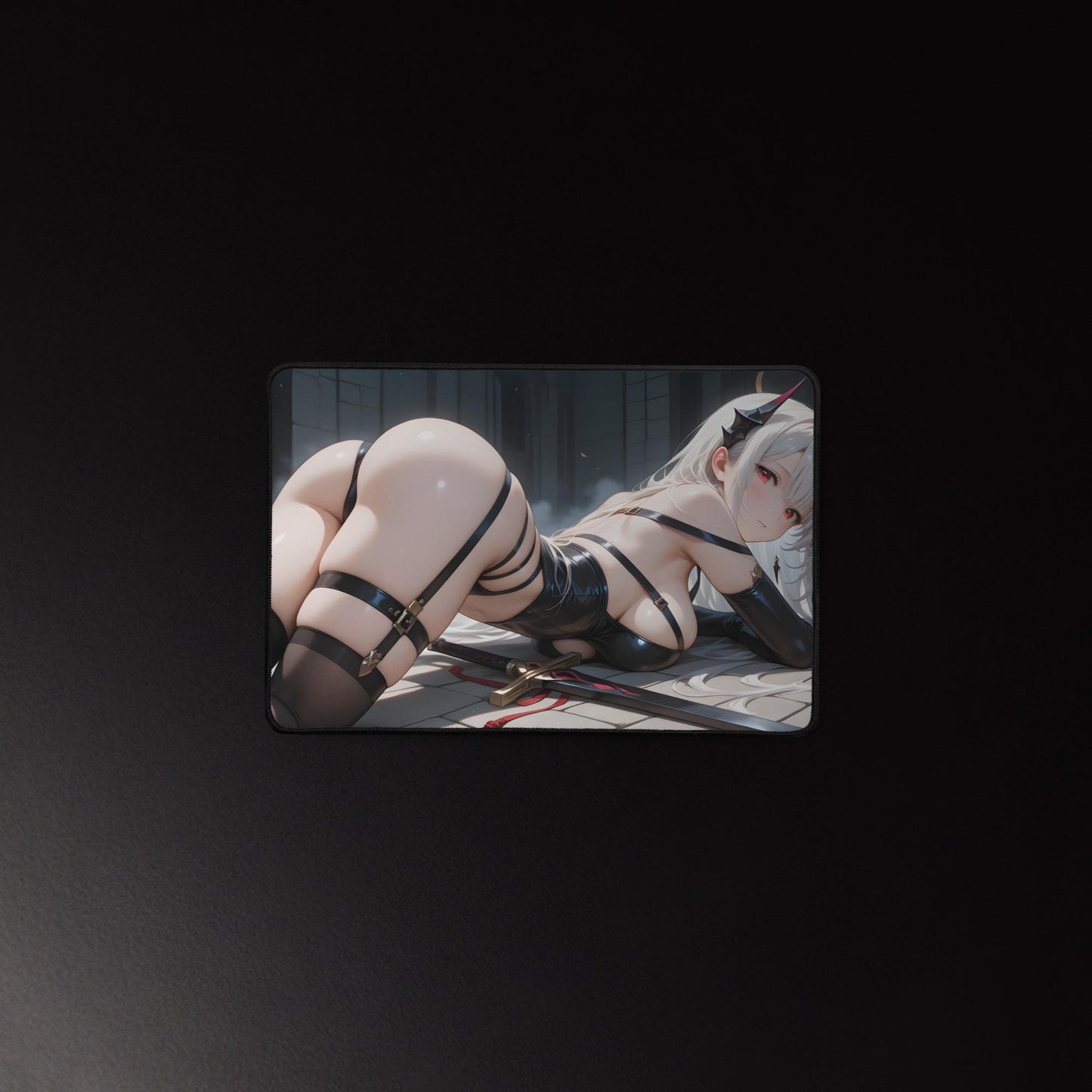 Ecchi Anime Girl, NSFW, Schreibtischunterlage, XXL Mousepad 80 cm x 39,5 cm (16* x 32*)