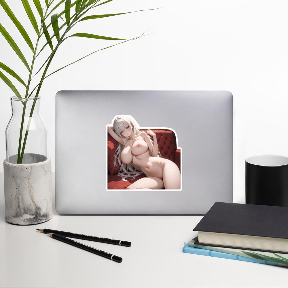 Hentai Aufkleber - NSFW Ecchi Anime Girl, Lewd Waifu Vinyl Aufkleber