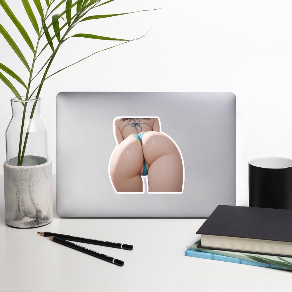 Hentai Aufkleber - NSFW Ecchi Anime Girl, Lewd Waifu Vinyl Aufkleber
