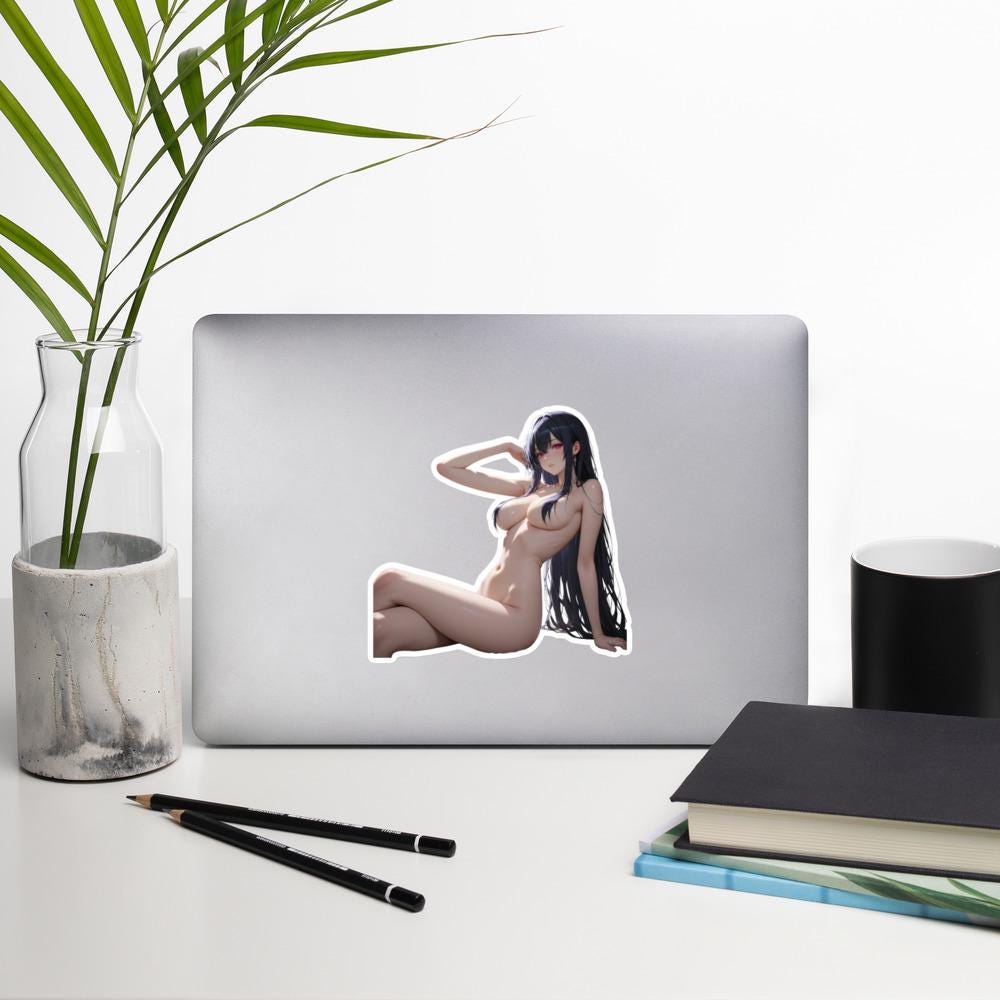 Hentai Aufkleber - NSFW Ecchi Anime Girl, Lewd Waifu Vinyl Aufkleber