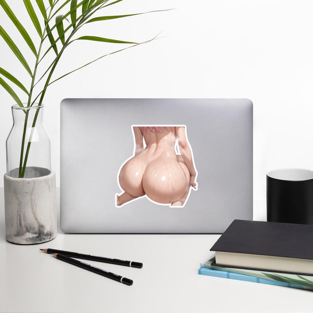 Hentai Aufkleber - NSFW Ecchi Anime Girl, Lewd Waifu Vinyl Aufkleber