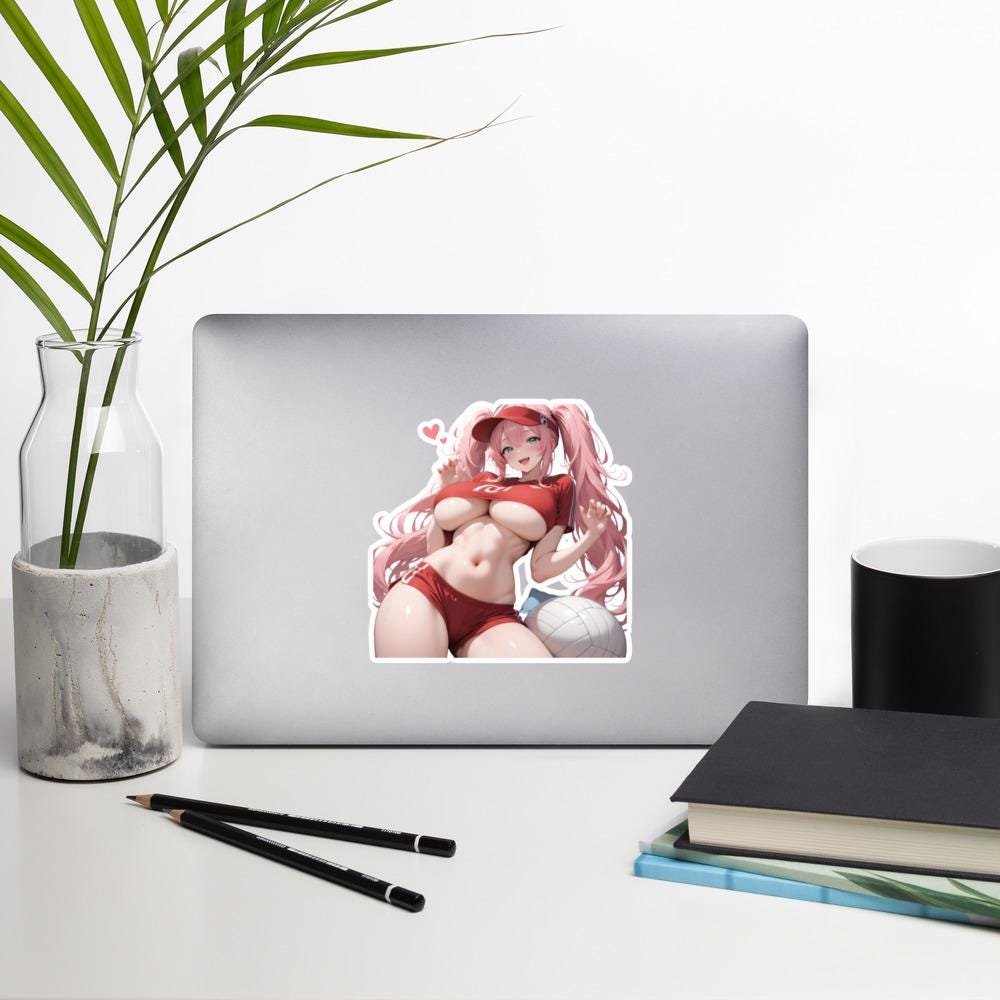 Hentai Aufkleber - NSFW Ecchi Anime Girl, Lewd Waifu Vinyl Aufkleber