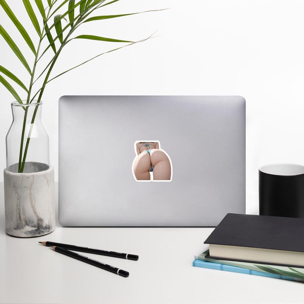 Hentai Aufkleber - NSFW Ecchi Anime Girl, Lewd Waifu Vinyl Aufkleber