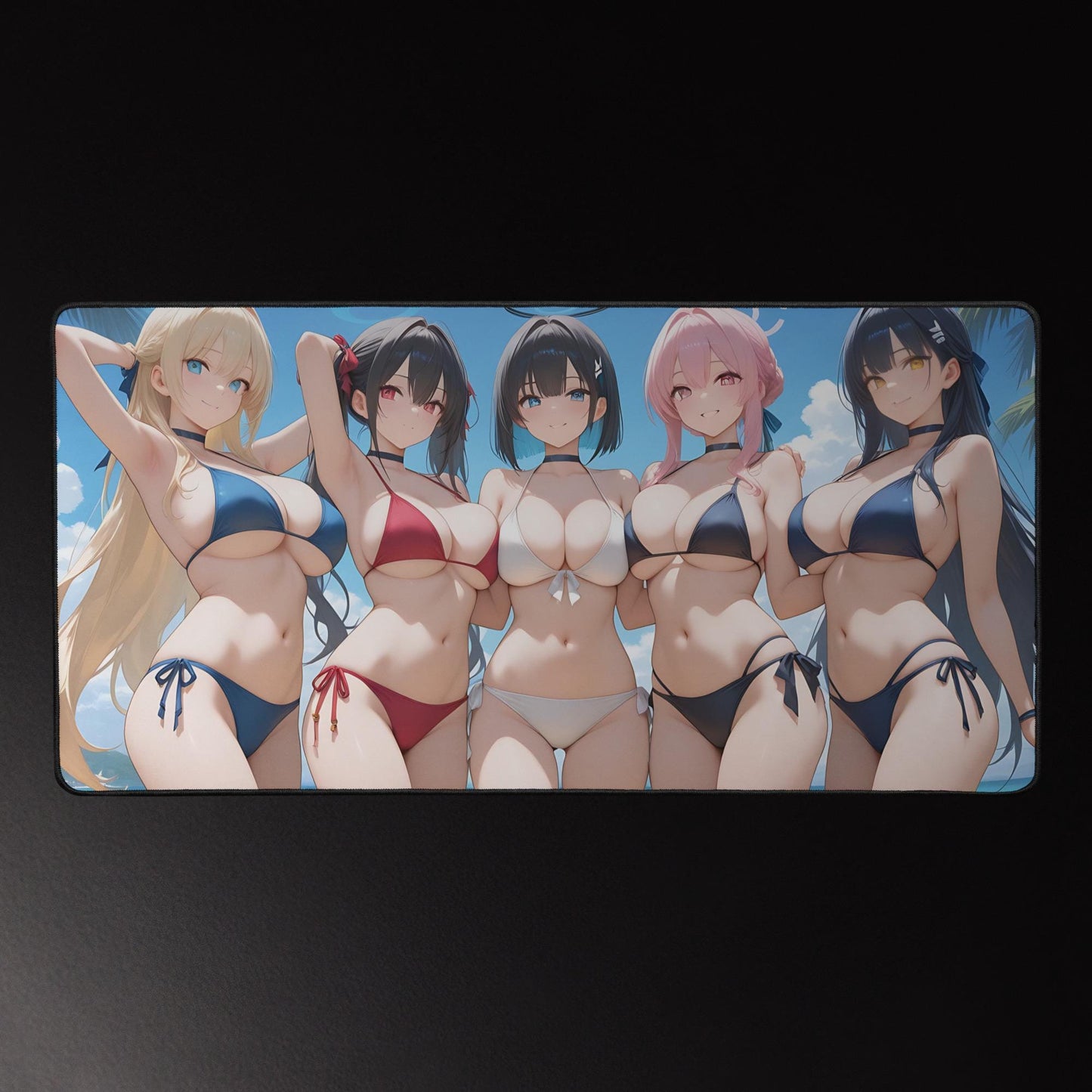 Ecchi Anime Girl, NSFW, Schreibtischunterlage, XXL Mousepad 80 cm x 39,5 cm (16* x 32*)