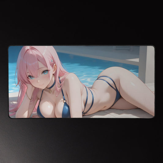Ecchi Anime Girl, NSFW, Schreibtischunterlage, XXL Mousepad 80 cm x 39,5 cm (16* x 32*)