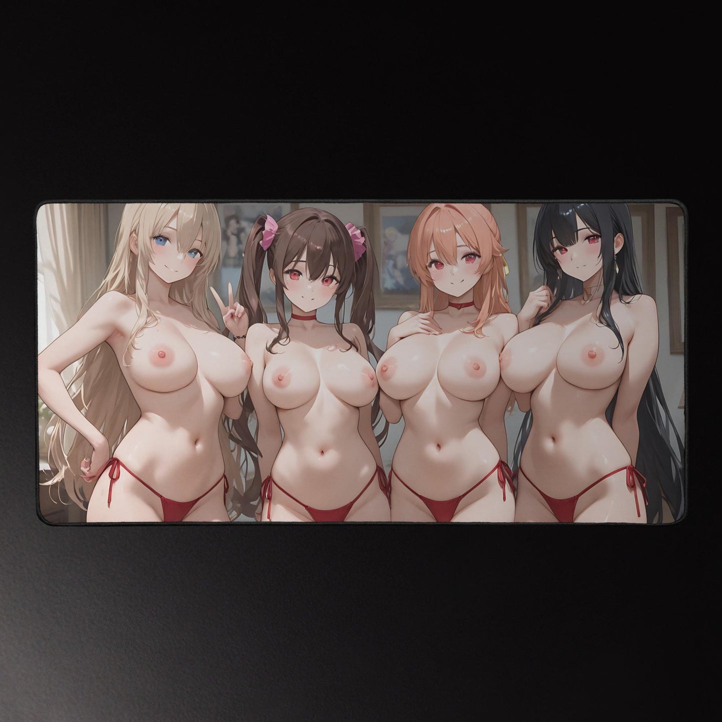 Ecchi Anime Girl, NSFW, Schreibtischunterlage, XXL Mousepad 80 cm x 39,5 cm (16* x 32*)