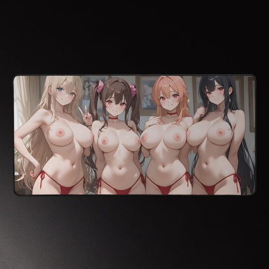 Ecchi Anime Girl, NSFW, Schreibtischunterlage, XXL Mousepad 80 cm x 39,5 cm (16* x 32*)