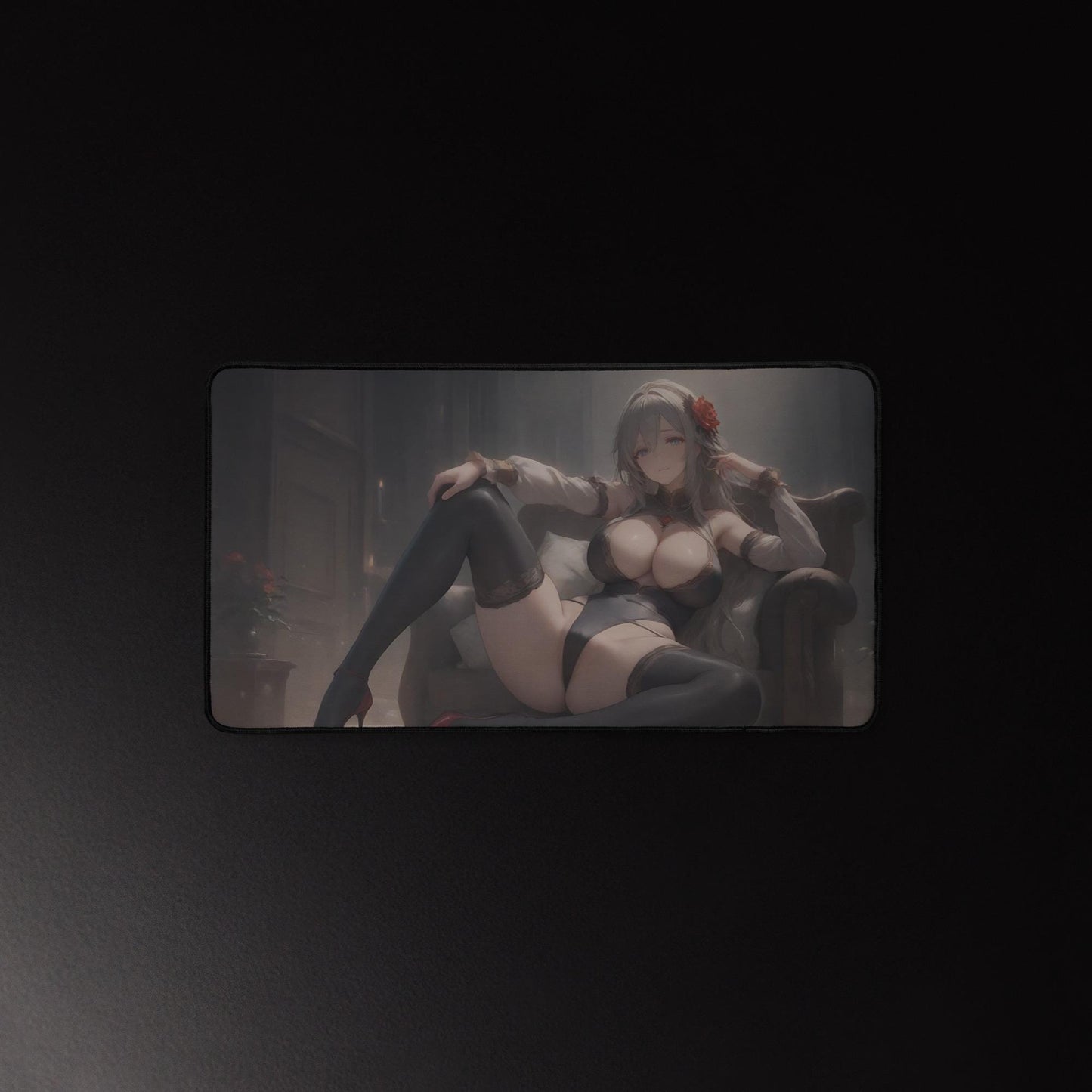 Ecchi Anime Girl, NSFW, Schreibtischunterlage, XXL Mousepad 80 cm x 39,5 cm (16* x 32*)