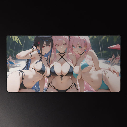 Ecchi Anime Girl, NSFW, Schreibtischunterlage, XXL Mousepad 80 cm x 39,5 cm (16* x 32*)