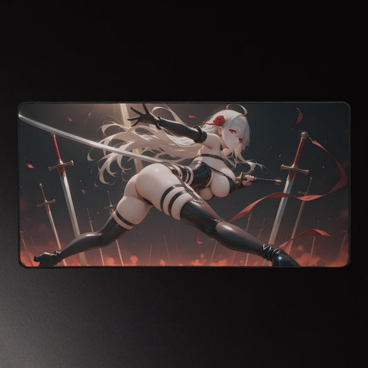 Ecchi Anime Girl, NSFW, Schreibtischunterlage, XXL Mousepad 80 cm x 39,5 cm (16* x 32*)