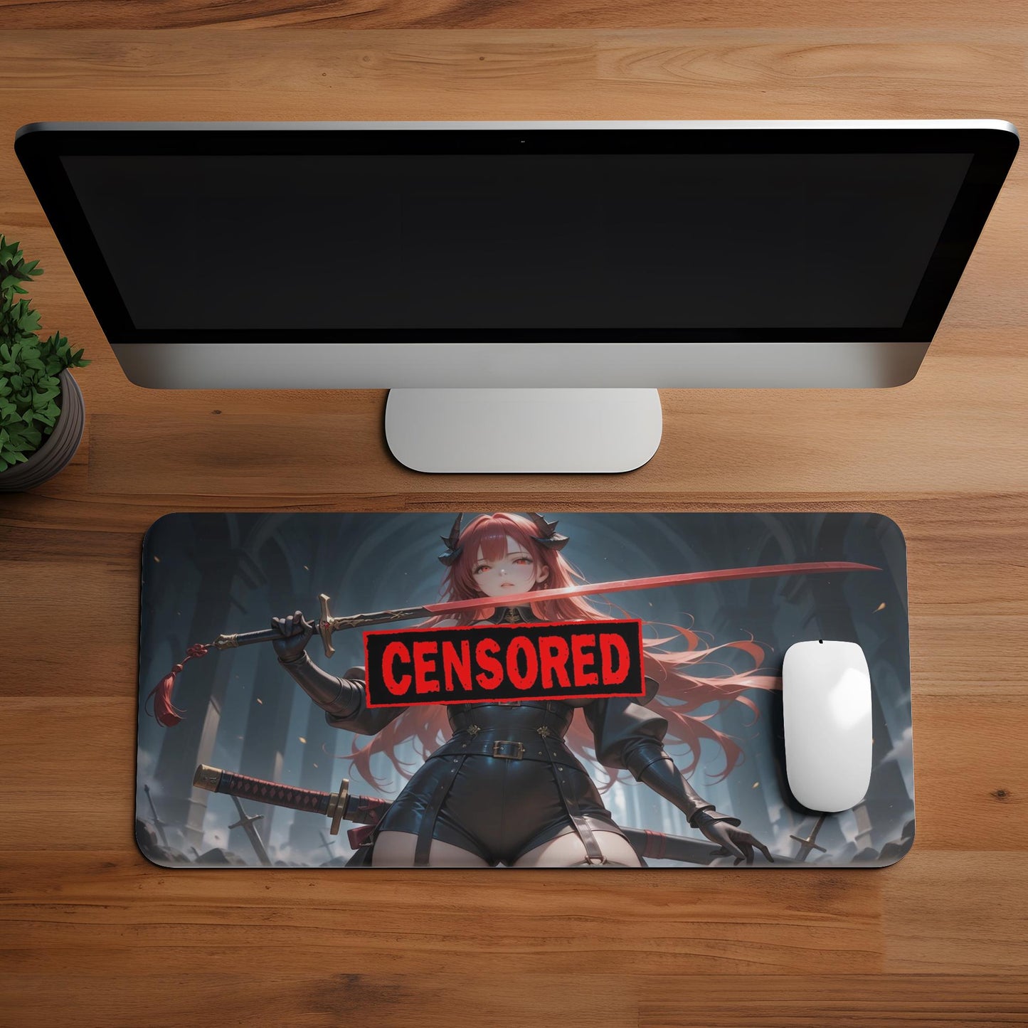 Ecchi Anime Girl, NSFW, Schreibtischunterlage, XXL Mousepad 80 cm x 39,5 cm (16* x 32*)