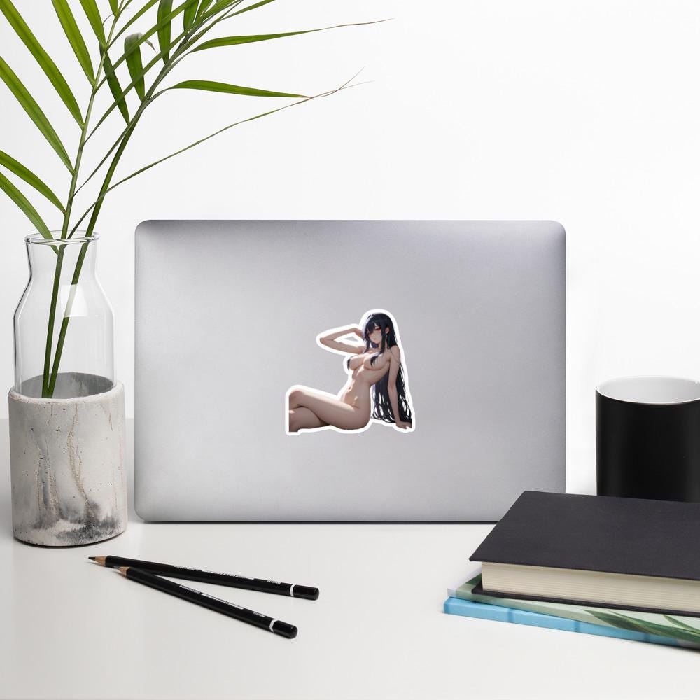 Hentai Aufkleber - NSFW Ecchi Anime Girl, Lewd Waifu Vinyl Aufkleber