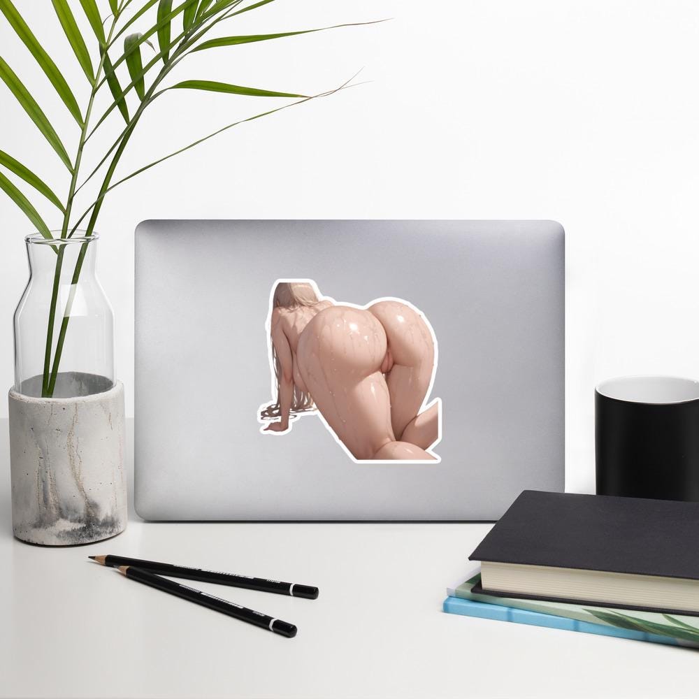 Hentai Aufkleber - NSFW Ecchi Anime Girl, Lewd Waifu Vinyl Aufkleber