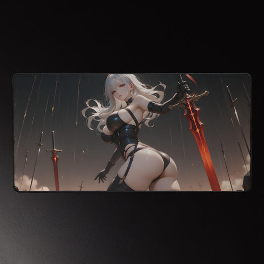 Ecchi Anime Girl, NSFW, Schreibtischunterlage, XXL Mousepad 80 cm x 39,5 cm (16* x 32*)