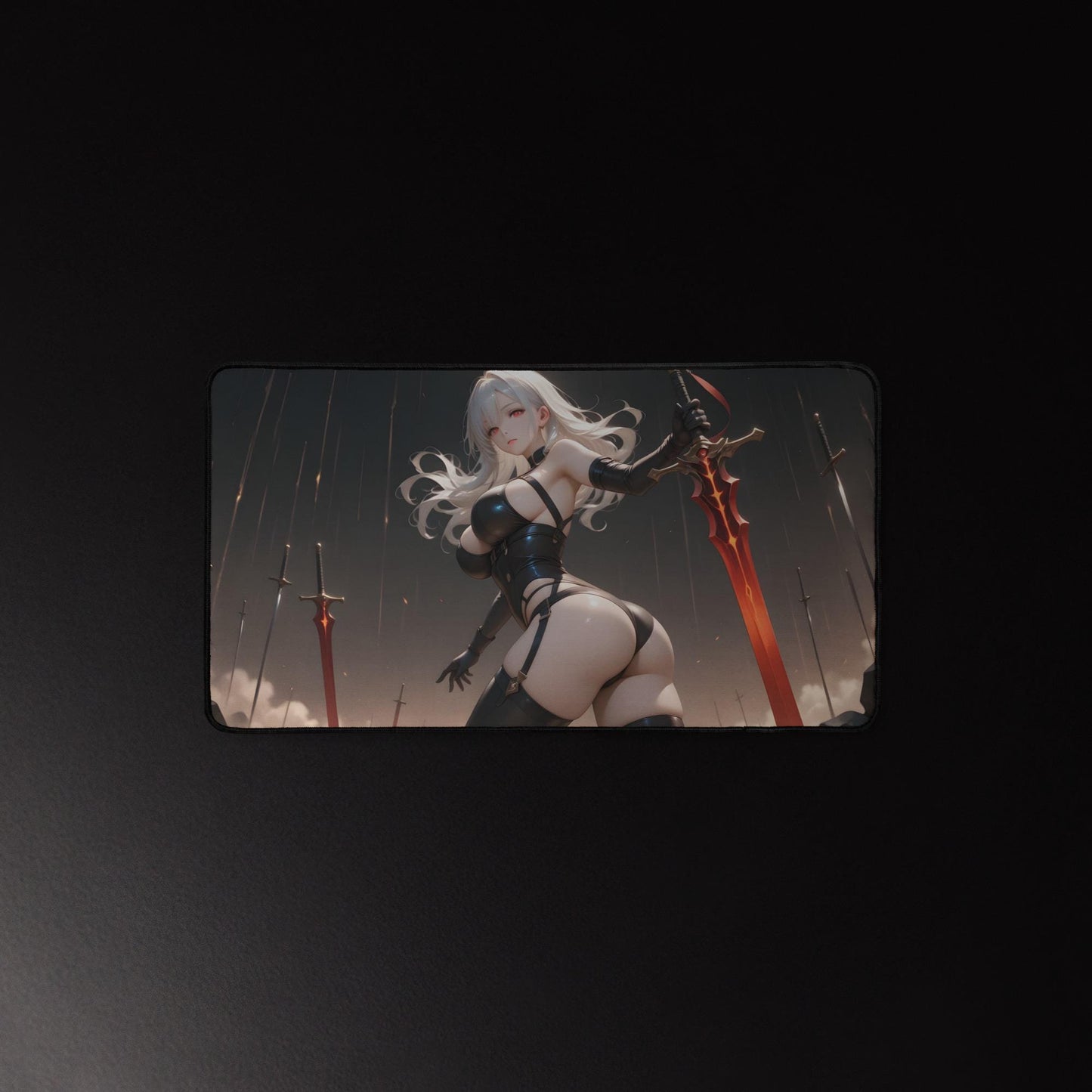 Ecchi Anime Girl, NSFW, Schreibtischunterlage, XXL Mousepad 80 cm x 39,5 cm (16* x 32*)