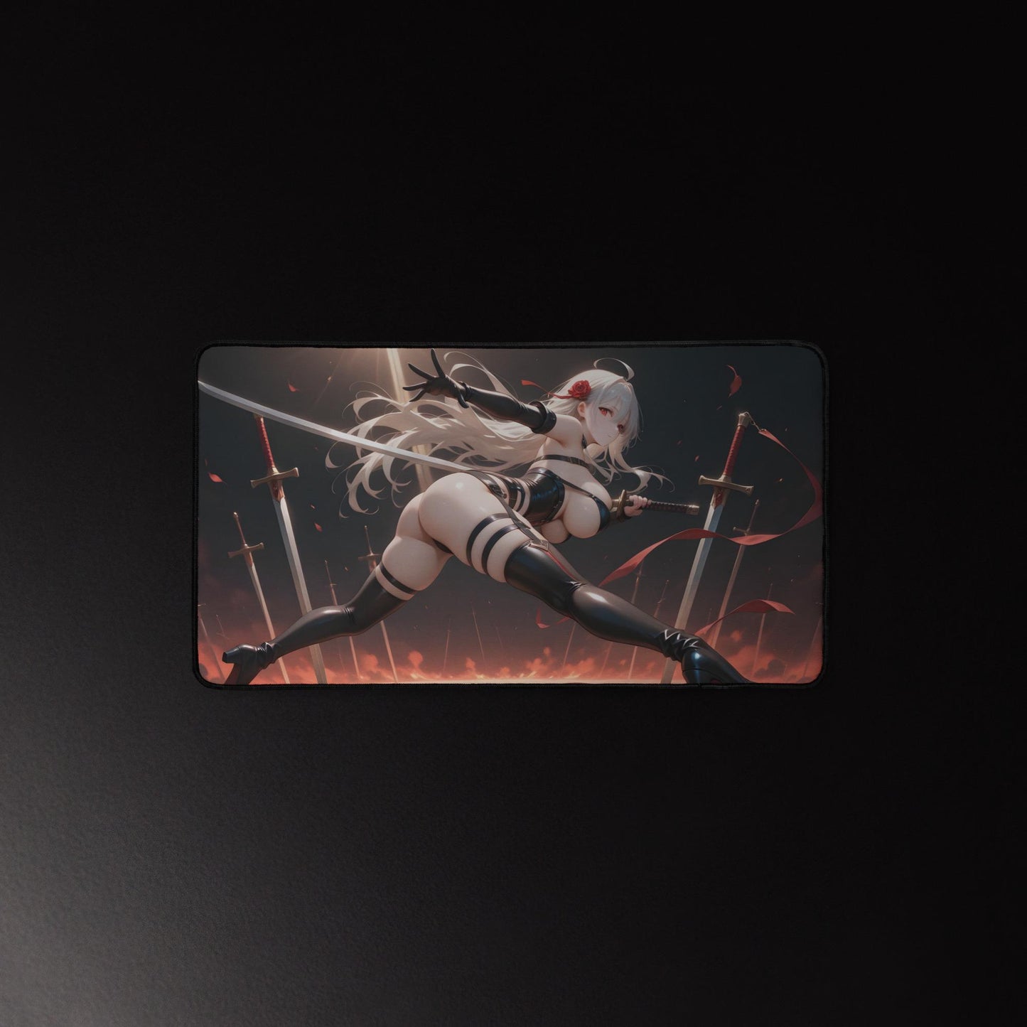Ecchi Anime Girl, NSFW, Schreibtischunterlage, XXL Mousepad 80 cm x 39,5 cm (16* x 32*)