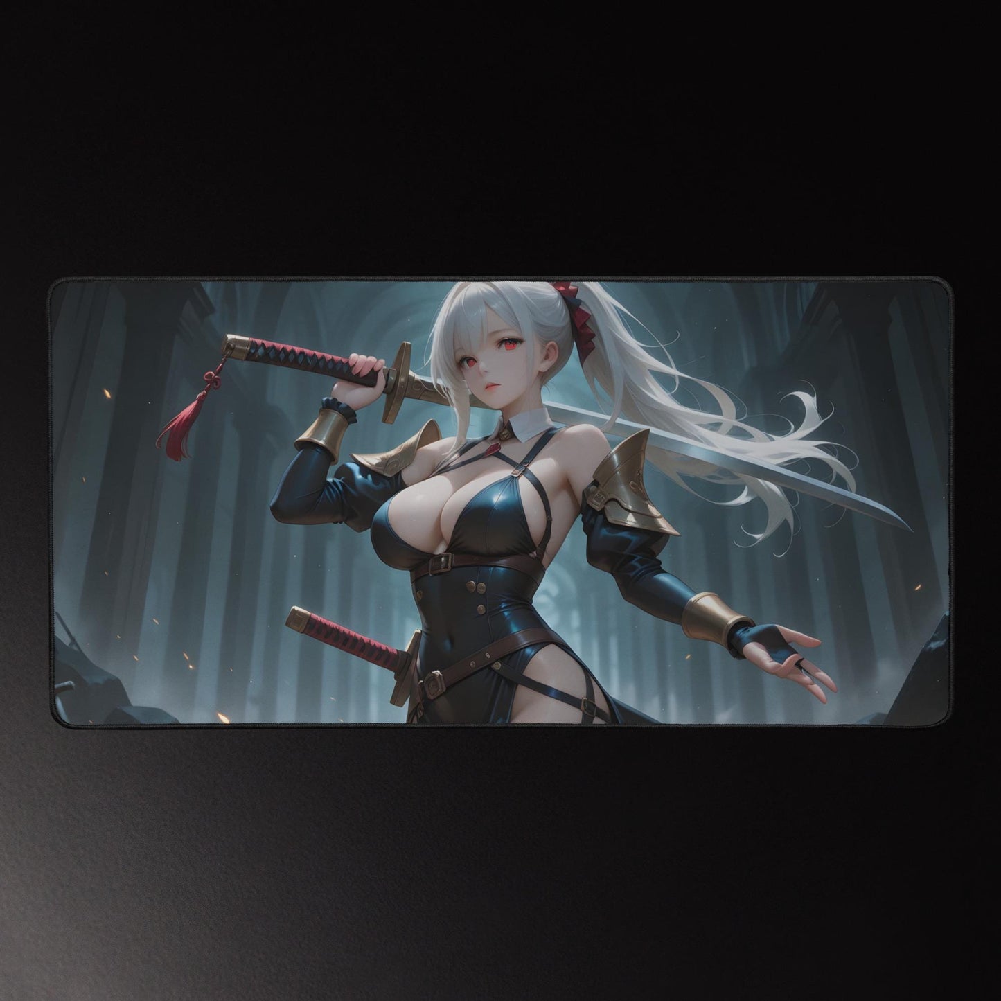 Ecchi Anime Girl, NSFW, Schreibtischunterlage, XXL Mousepad 80 cm x 39,5 cm (16* x 32*)
