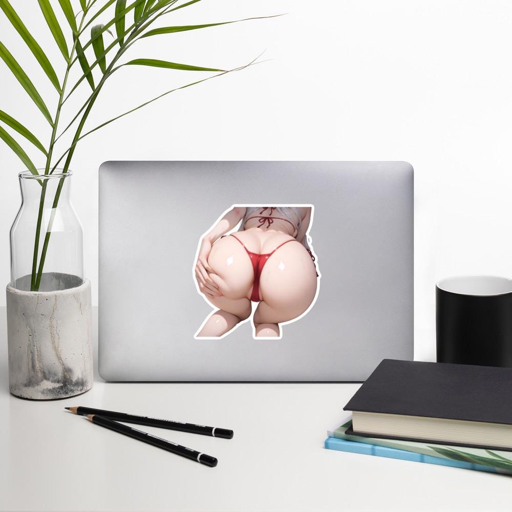 Hentai Aufkleber - NSFW Ecchi Anime Girl, Lewd Waifu Vinyl Aufkleber