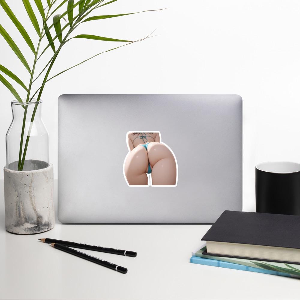 Hentai Aufkleber - NSFW Ecchi Anime Girl, Lewd Waifu Vinyl Aufkleber