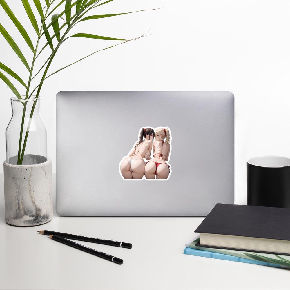 Hentai Aufkleber - NSFW Ecchi Anime Girl, Lewd Waifu Vinyl Aufkleber