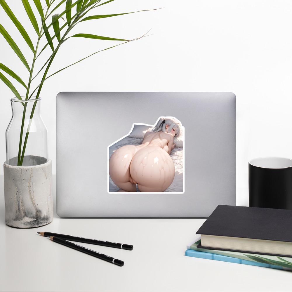 Hentai Aufkleber - NSFW Ecchi Anime Girl, Lewd Waifu Vinyl Aufkleber